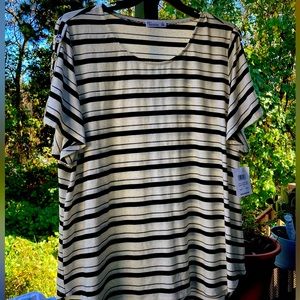 Plus size striped shirt- 3X